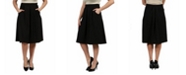 24seven Comfort Apparel Women's Plus Size Classic Knee Length Skirt